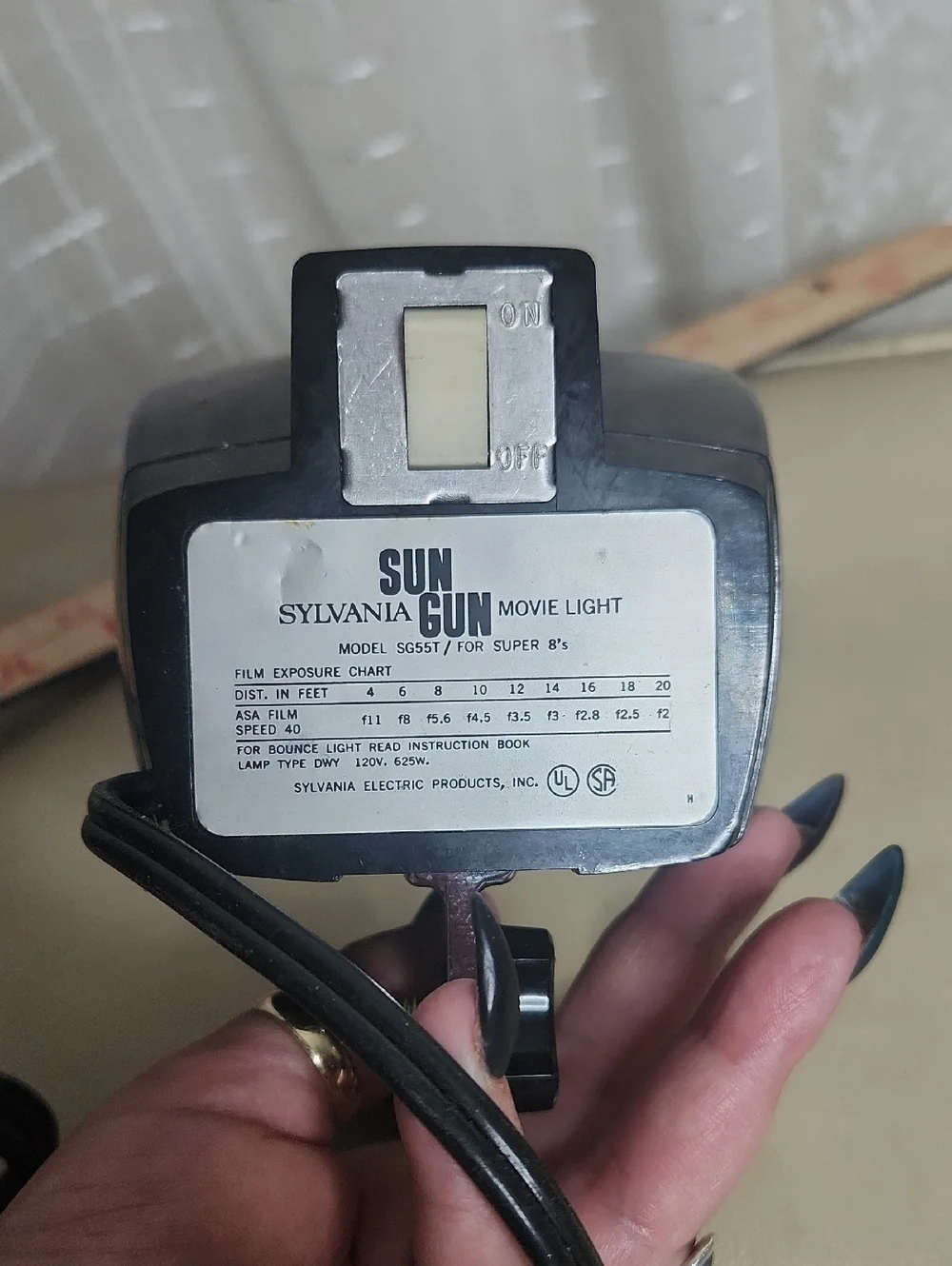 Vintage Collectable Sylvania Sun Gun Movie Light Model SG-55T W/ original box